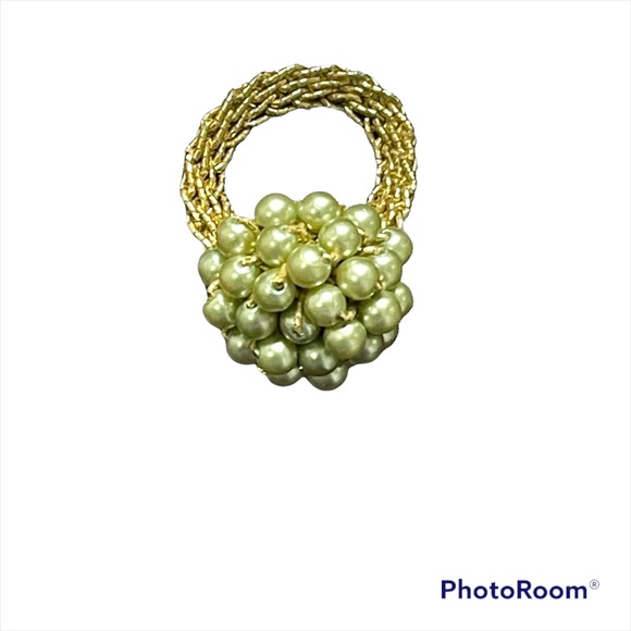 ❤️Vintage Handmade Beaded Cluster Ring - Picture 1 of 3